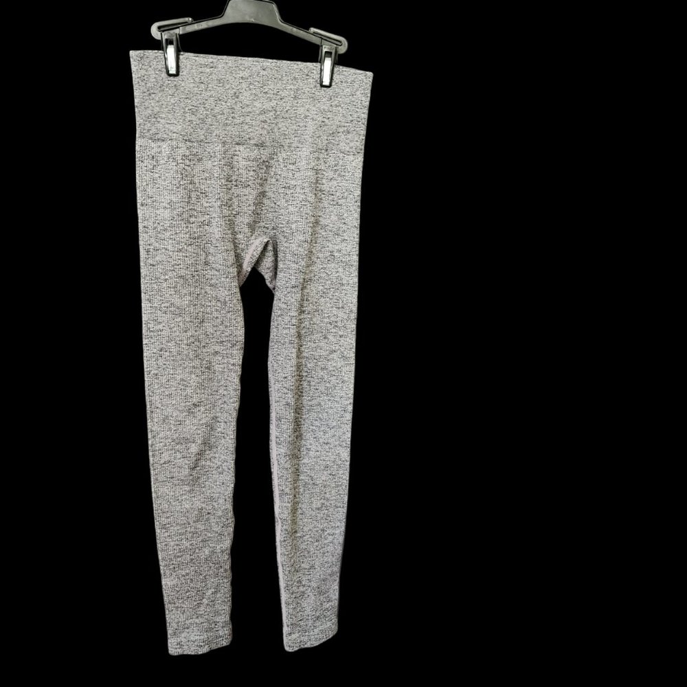 Colsie high waisted, ribbed, heathered gray leggings, womens size small